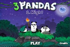 3 Pandas at Night (Version 2)